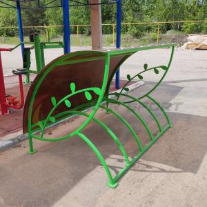Купить Велопарковка крытая, с веточкой, цв. зеленый в Билибине 