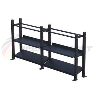 Купить Модульный стеллаж для гантелей, гирь и медболов 3780х430х1200 (2 секции) в Билибине 